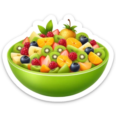green bowl of Fruit salad sticker