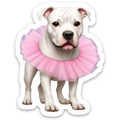 Pitbull in a tutu sticker