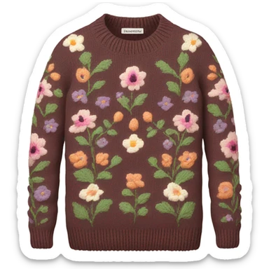 Knit floral sweater beautiful finnish  sticker
