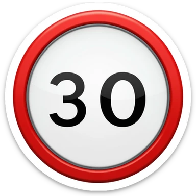 tempo 30 verkehrsschild sticker