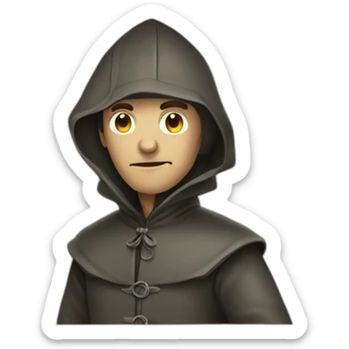 medieval evil spy switching clothes sticker