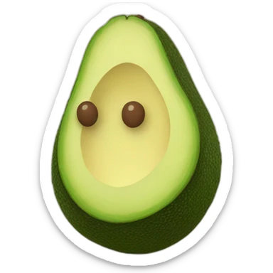 Fluffy stuffed avocado sticker