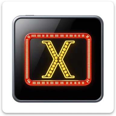 Rus alphabet led screen  sticker