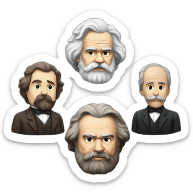 Karl marx avec lenine et stalinr sticker