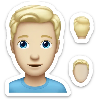 pale guy with blue eyes light blonde hair sticker