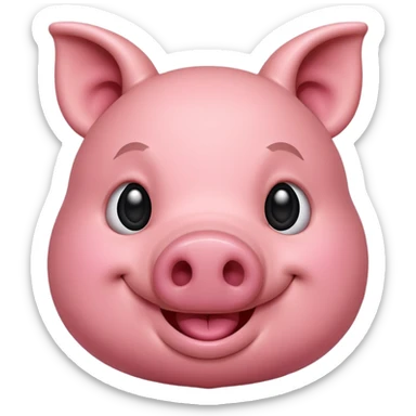 A pig in love sticker
