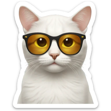 Cat with sunglasses sticker