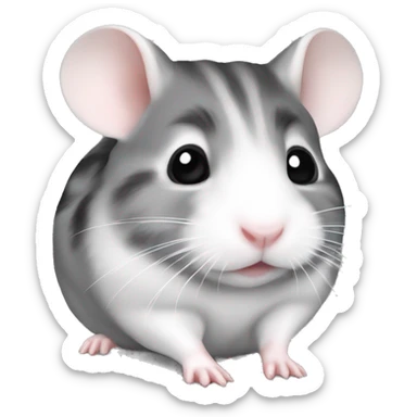 Realistic grey dwarf hamster  sticker