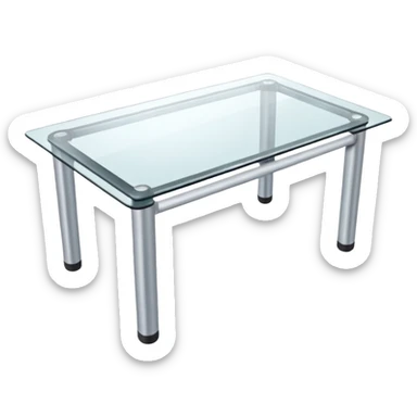 table with glass sticker