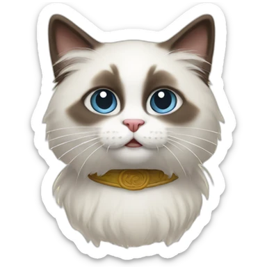 Ragdoll cat kungfu sticker