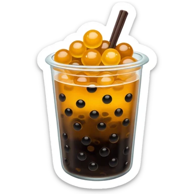 Pile of boba sticker