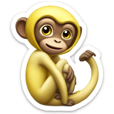 Banana monkey femal sticker
