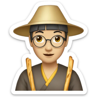 Chinois avec des baguettes  sticker