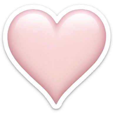 powder pink heart emoji sticker