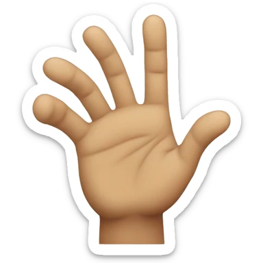 Serious face saluting hand upwards and outward sticker