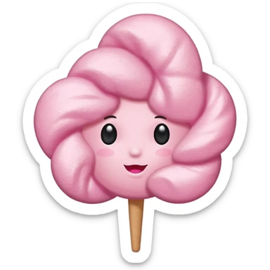 pink cotton candy sticker