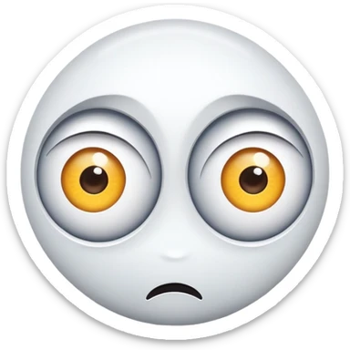 two eyes looking in different directions, separated, fun and cute sticker