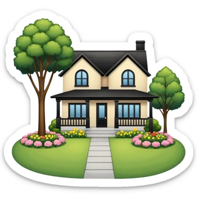 front yard house with no flowers garden and parking lot sticker