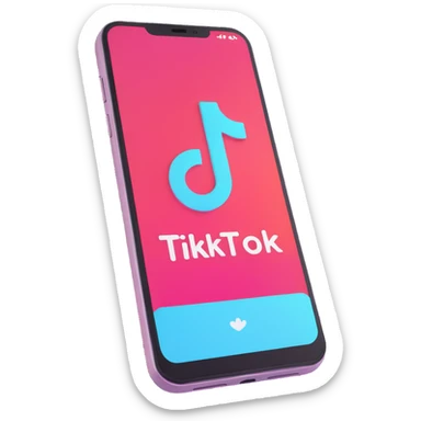a smartphone with a tiktok video sticker