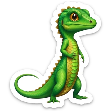 Lizard in dress sticker
