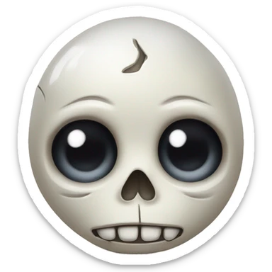 skull with a tear sticker
