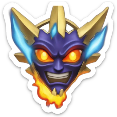 yu-gi-oh card with fire sticker