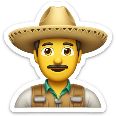Mexican sombrero senor engineer sticker