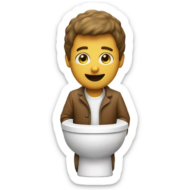 skibidi toilet man sticker
