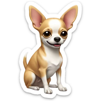 Chihuahua playing cards sticker
