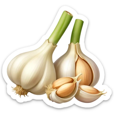 two garlic 45 degrees sticker