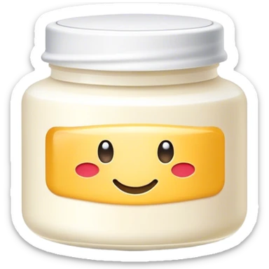 body moisturizer cream pot with label sticker