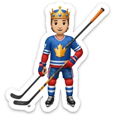 King Hockey player full body sticker