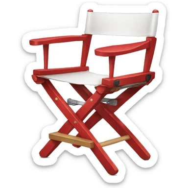 red director's chair sticker