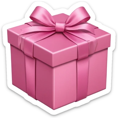 Pink gift box sticker