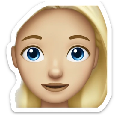 Pretty blonde with blue eyes and freckles sticker