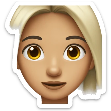 A girl with wheatish skin, dark hair and eyes sticker