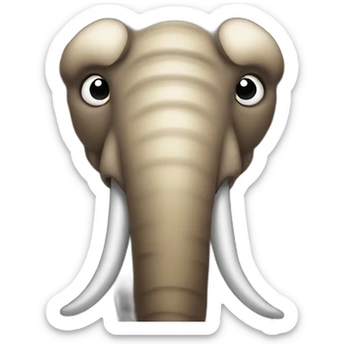 Mammoth face sticker