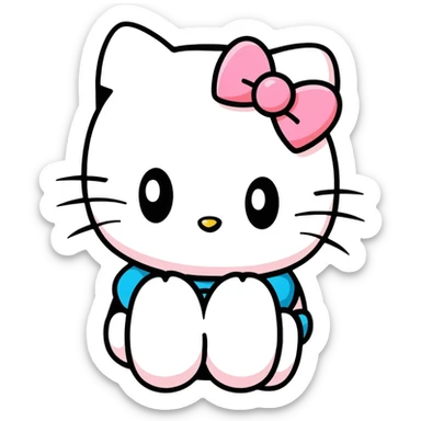 hello kitty emotion heart eyes sticker