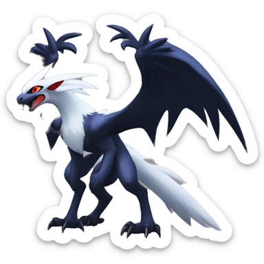 Edgy Cool Nargacuga-Litten-Absol-Pokémon Full Body sticker