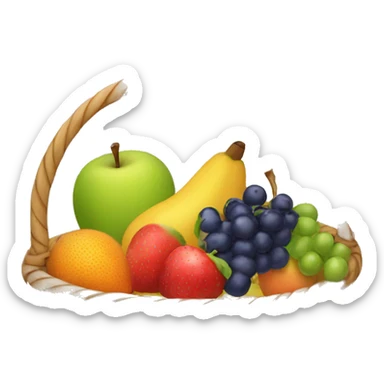 Fruits in basket  sticker
