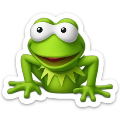 Kermit la grenouille en survêtement adidas sticker
