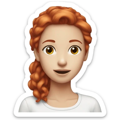 red hair girl iqos sticker