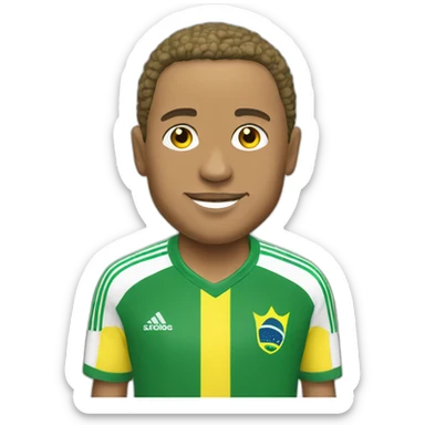 Roberto Carlos wearing yellow Brazil jersey sticker