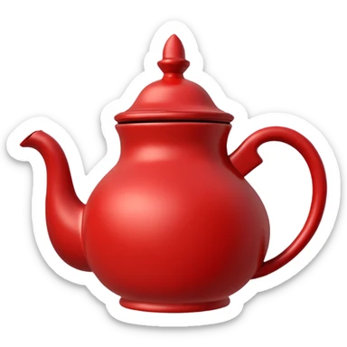 moroccan style teapot red sticker