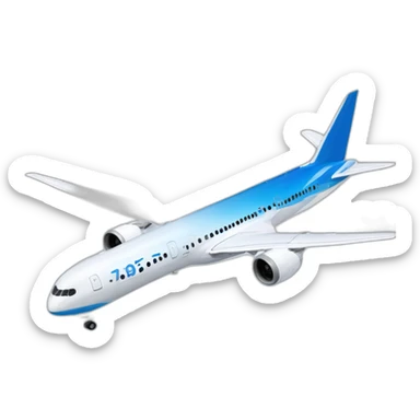 Boeing 787 Dreamliner white and blue sticker