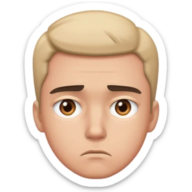 Disappointed serious face sticker