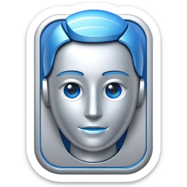 AI Resume Analyzer App logo, modern and sleek, 3D style sticker