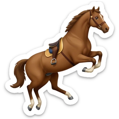 Horse jumping sticker