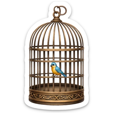 Birds cage sticker