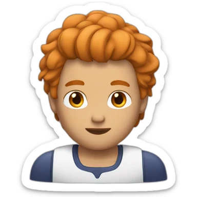 à men have muscles blanc avec les cheveux roux sticker